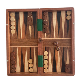 2-i-1 Skak & Backgammon, akacie træ