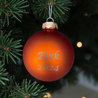 Christmas bauble with name - 8 cm - Copper