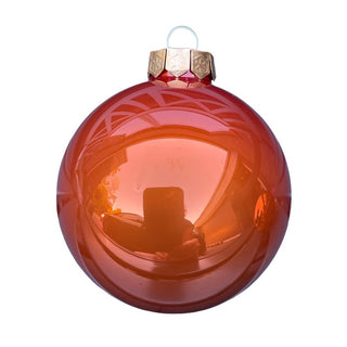 Christmas bauble with name - 8 cm - Copper