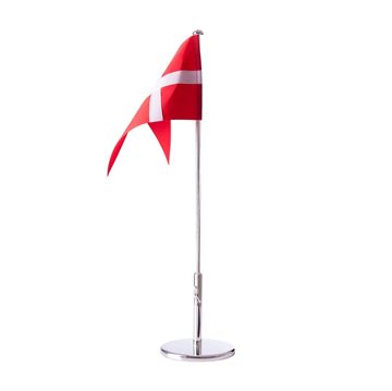 Forkromet bordflag med navn. Nordahl Andersen