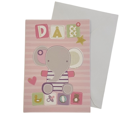 Kort - DÅB inkl. kuvert, pige