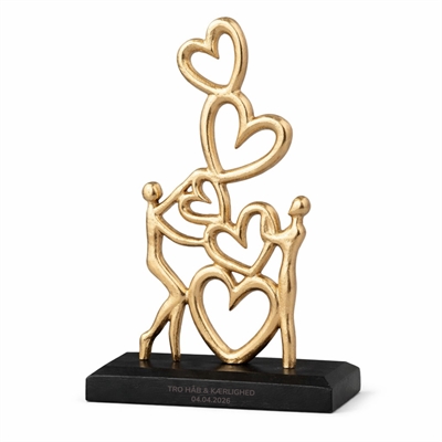 Kærligheds skulptur med navn. Hjerter