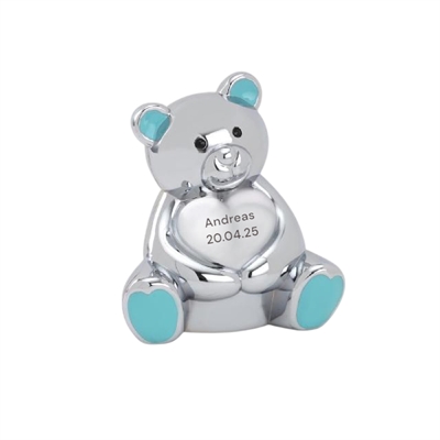Sparebøsse bamse med navn. NOA kids