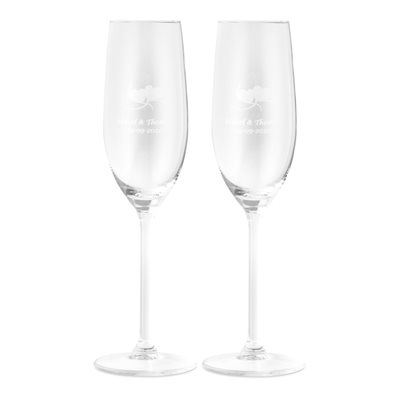 Personlige champagneglas med gravering