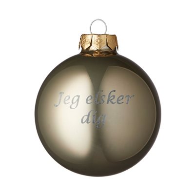Julekugle  - Fossil grå 