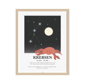 Plakat med stjernetegn - Krebsen