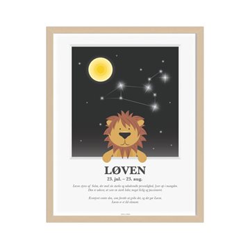 Plakat med stjernetegn - Løven
