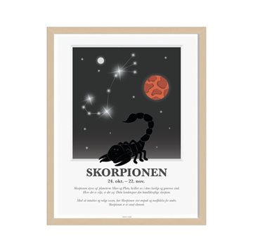 Plakat med stjernetegn - Skorpionen