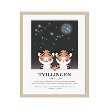 Plakat med stjernetegn - Tvillingen