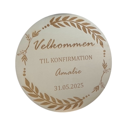 Konfirmations skilt - velkommen