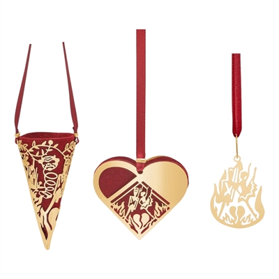Ophæng med navn - forgyldt messing. Nordahl Andersen