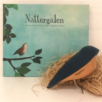 Træfigur med navn. Nattergalen