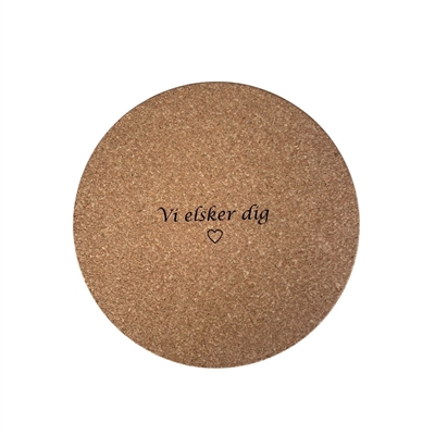 Bordskåner med navn 24,5 cm  - kork